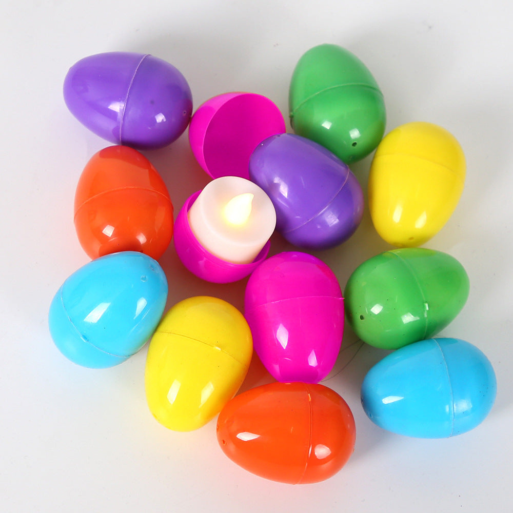 12Pcs Mixed Color Easter Egg with LED Light Party Decoration Kids Gift 12Pcs Mixed Color Easter Egg with LED Light Party Decoration Kids Gift